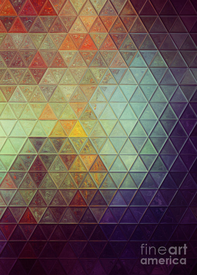 Triangles Art 20 #mosaic Digital Art by Justyna Jaszke JBJart