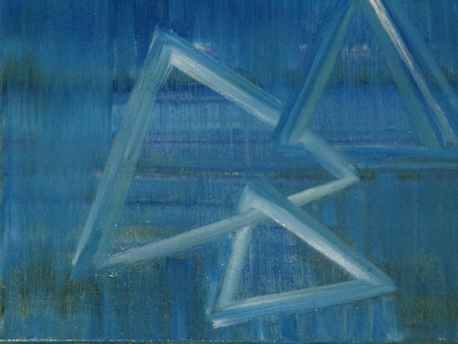Triangular blue Painting by Elizabeth Simpson