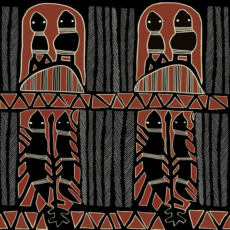 Tribal Aboriginal Spirits Digital Art by Vagabond Folk Art - Virginia Vivier