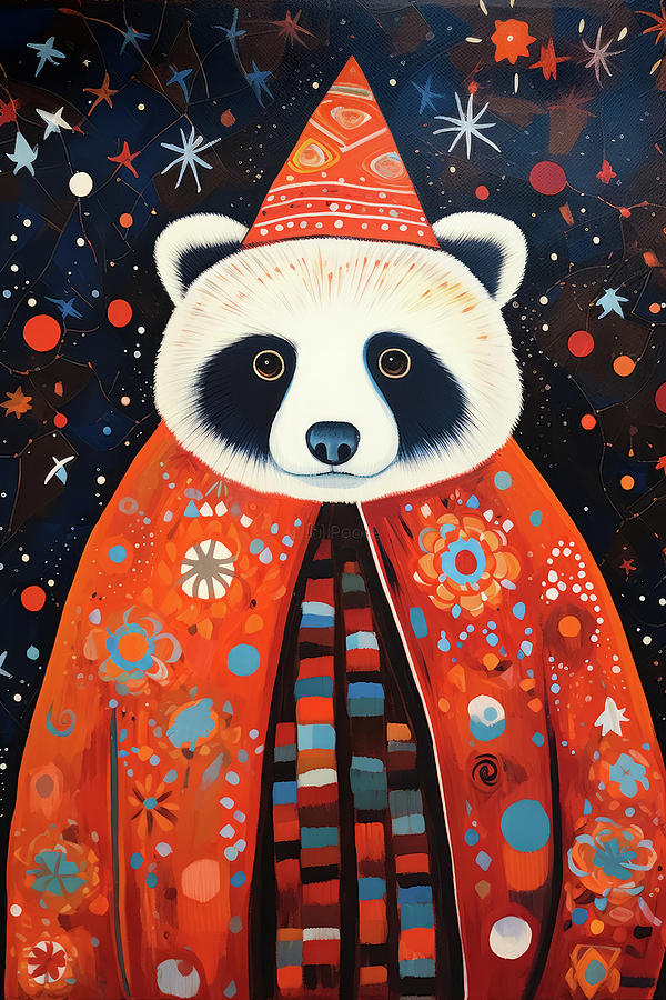 Tribal Animal Art 16 Panda Bear Digital Art by Matthias Hauser