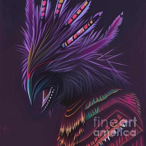 Tribal Crow Digital Art by Catherine Herbert - Fine Art America