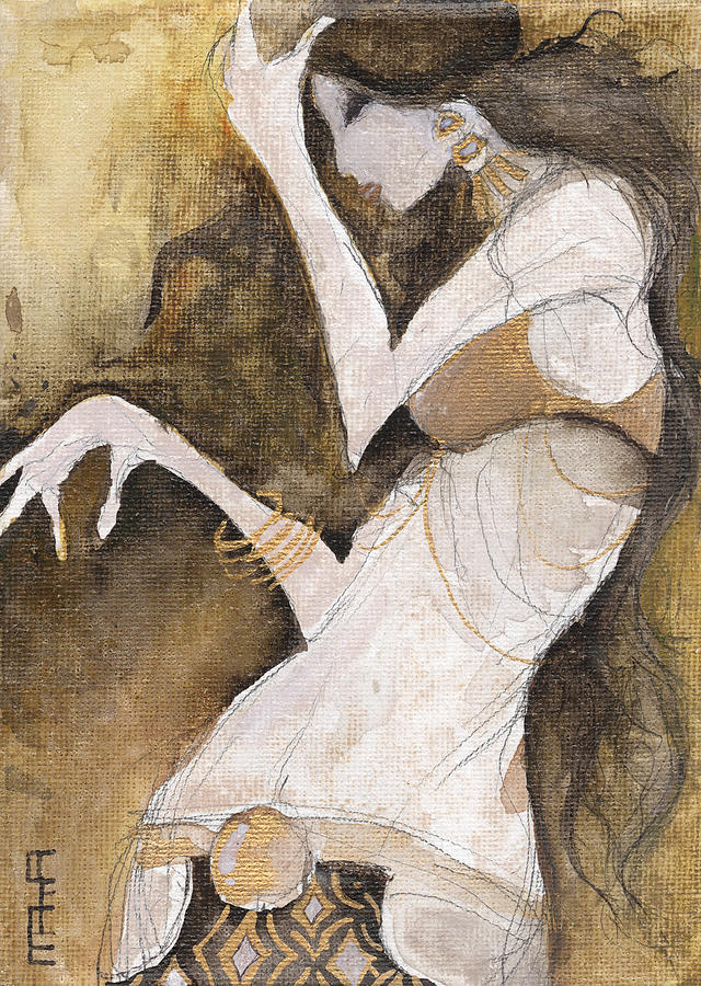 Tribal dancer Painting by Maya Manolova