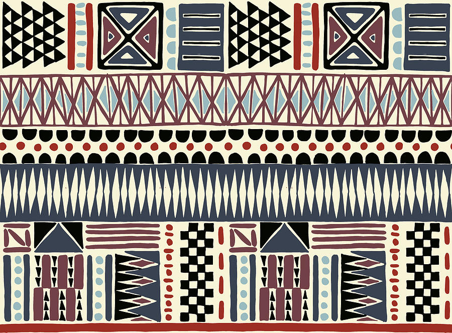 African Kente Cloth, Ethnic Fabric. Seamless Geometric Pattern. Stock  Vector - Illustration of ornament, cloth: 121379381