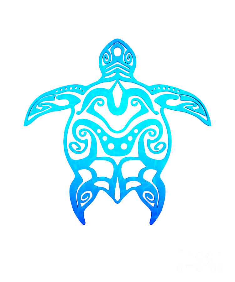 Tribal Polynesian Sea Turtle Tattoo Style Digital Art by MacDonald ...