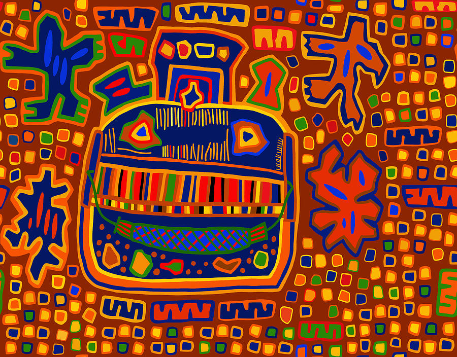 Tribal Shaman Dream Scream Digital Art by Vagabond Folk Art - Virginia Vivier