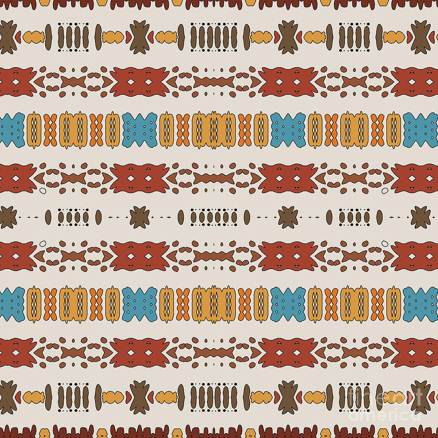 Tribal Southwestern Pattern Digital Art