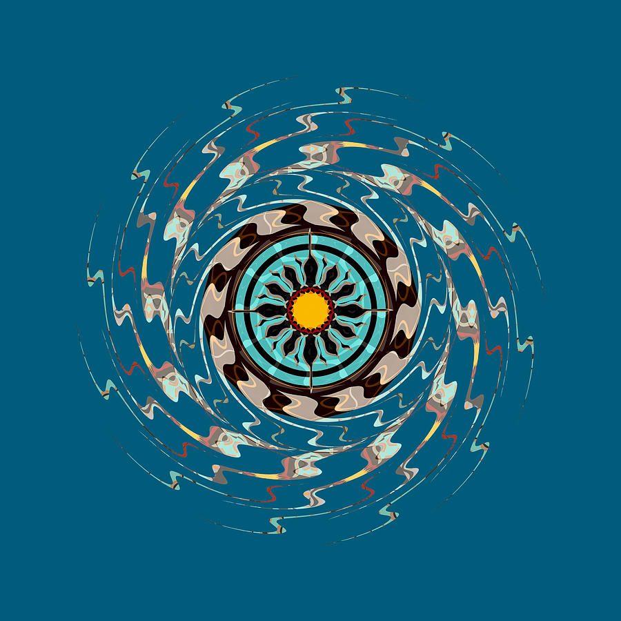 Tribal Sun Wheel Digital Art