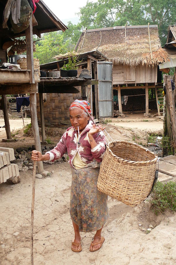 Tribal woman with the basket Photograph by Robert Bociaga
