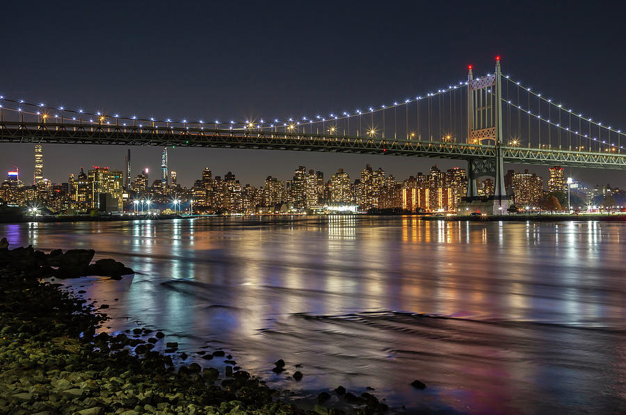 Triboro Bridge at Dusk Photograph by Cate Franklyn