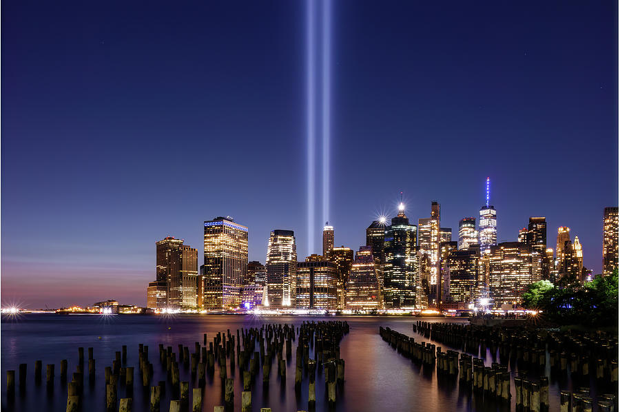 Tribute In Light Photograph by Terri Schaffer - Lifes Color
