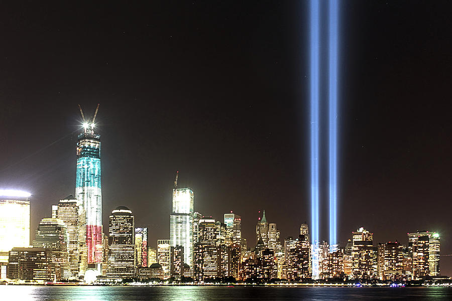 Tribute in lights New York city NY Photograph by Habib Ayat
