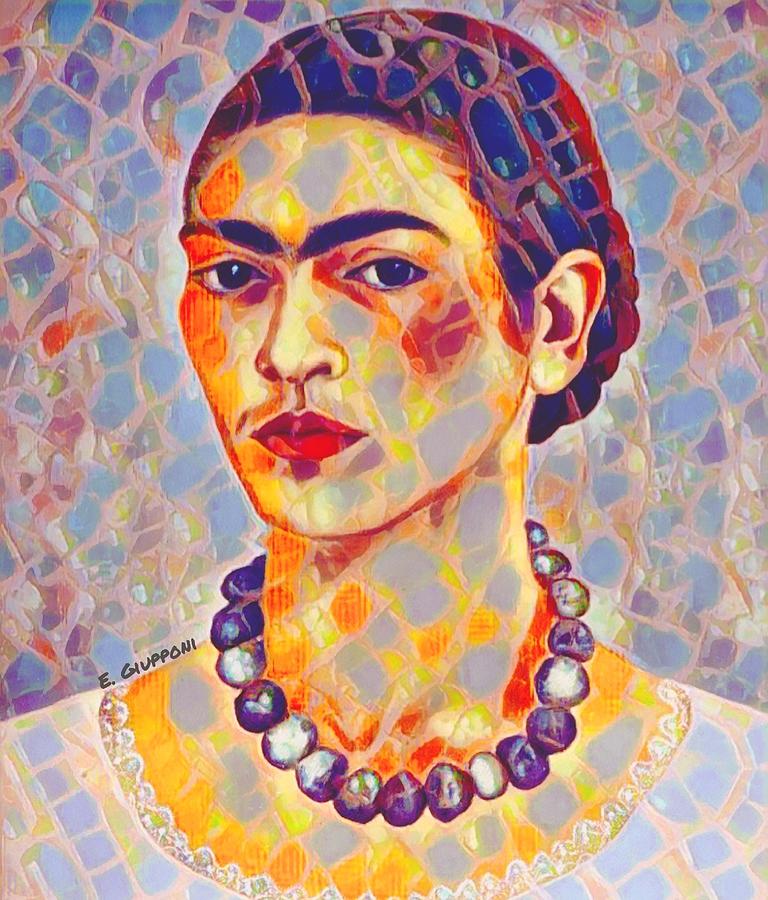 Frida Kahlo Pastel - Tribute to Frida Kahlo by Elizabeth Giupponi Frida Kahlo Pastel - Tribute to Frida Kahlo by Elizabeth Giupponi