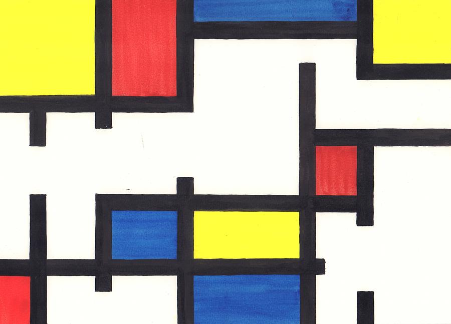 Mondrian Painting - Tribute to Mondrian III by James Knights