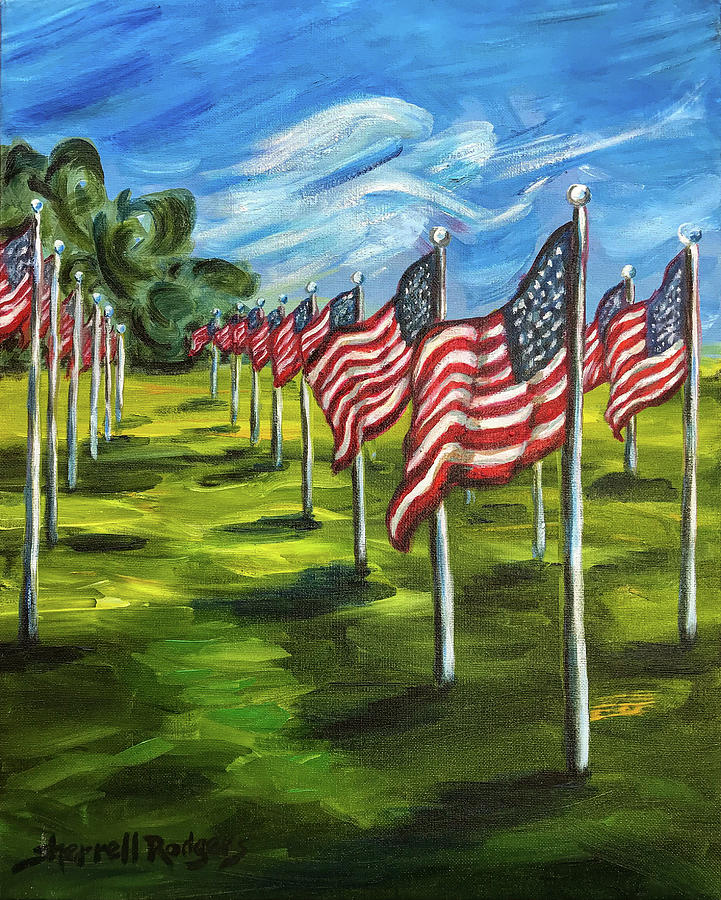 Tribute to the Fallen Painting by Sherrell Rodgers