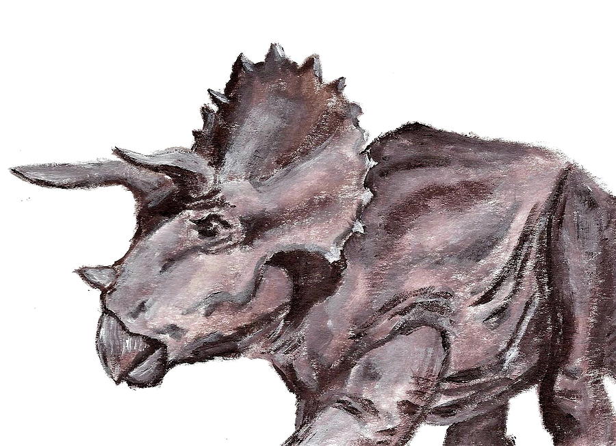Triceratops Painting by Mikayla Ruth Reed
