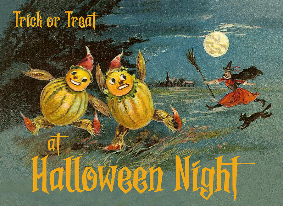 Trick or Treat at Halloween Night Digital Art by Long Shot
