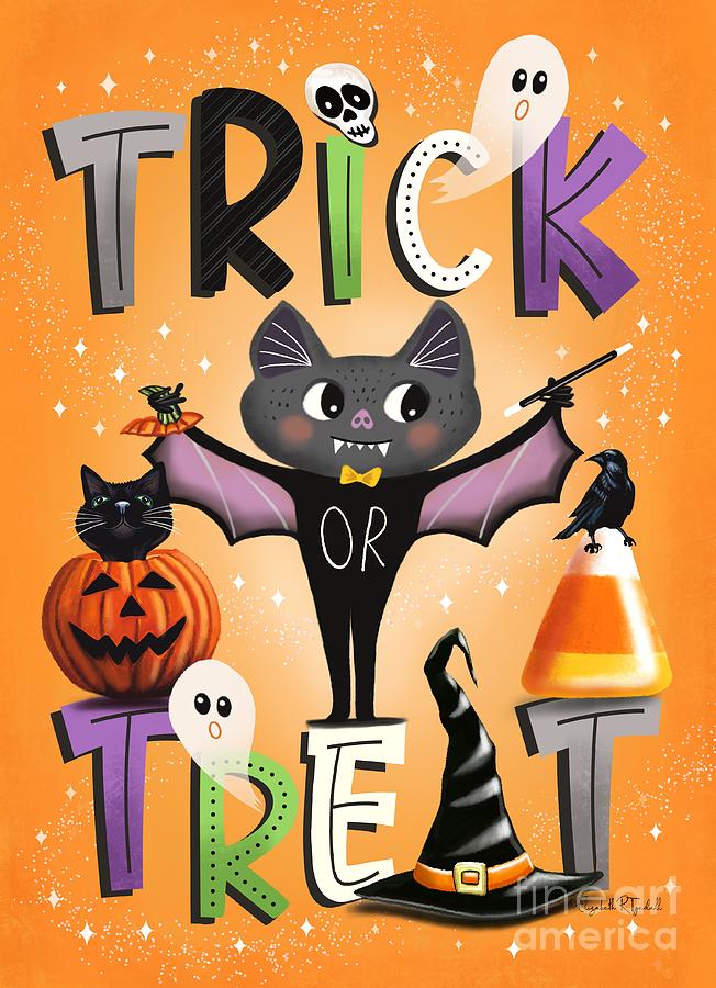 Trick or Treat Painting by Elizabeth Robinette Tyndall
