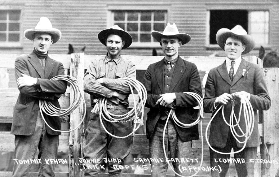Trick ropers from the early days of rodeo Photograph by David Lee Thompson