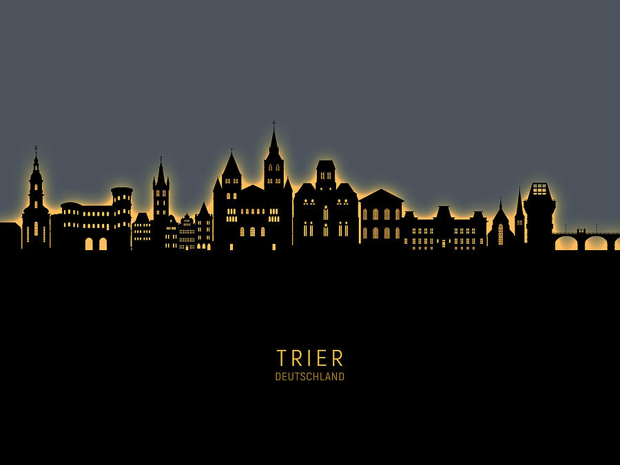 Trier Germany Skyline #26 Digital Art by Michael Tompsett