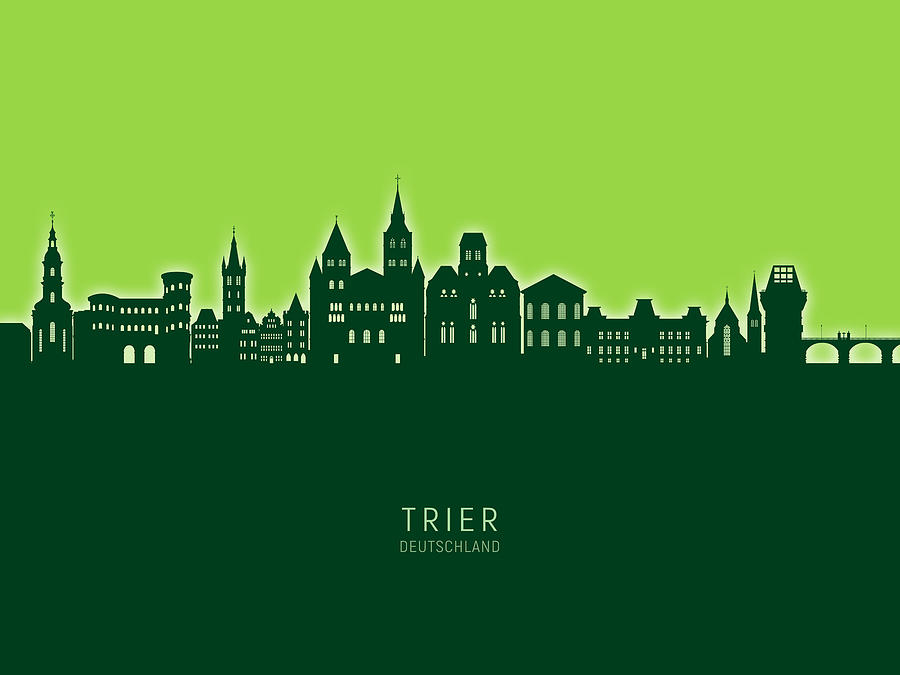 Trier Germany Skyline #30 Digital Art by Michael Tompsett