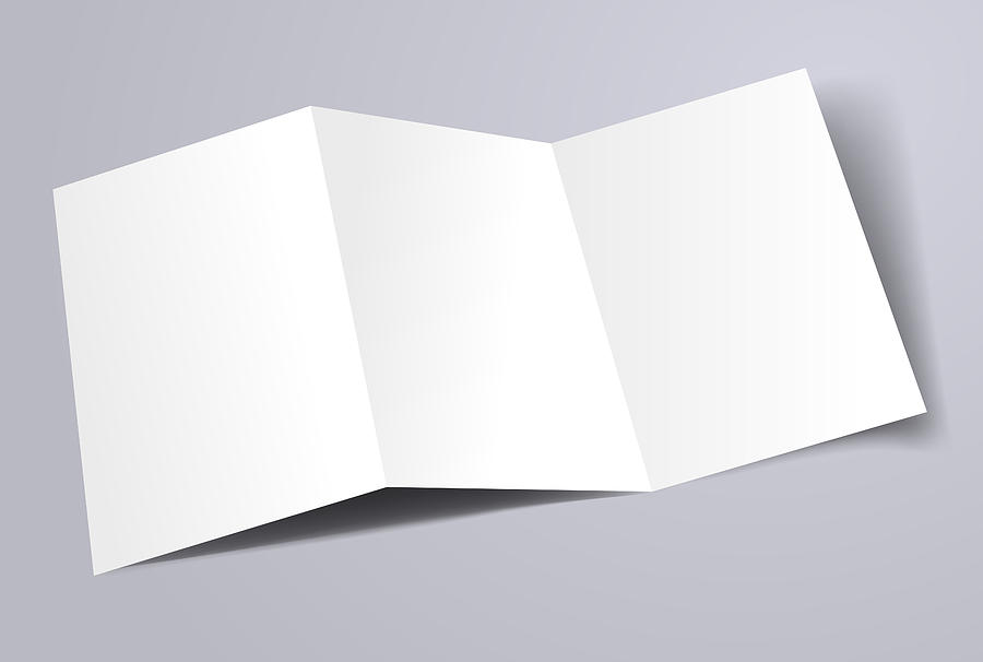 trifold A4 brochure template Drawing by Amtitus