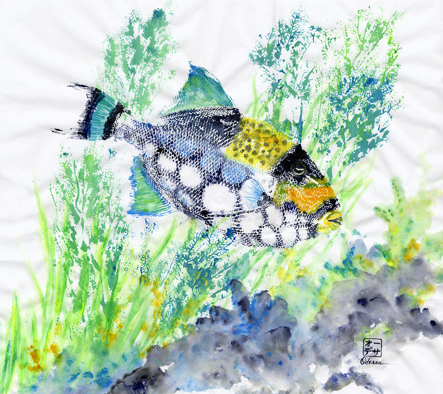 Triggerfish Painting - Triggerfish 2 by Odessa Kelley