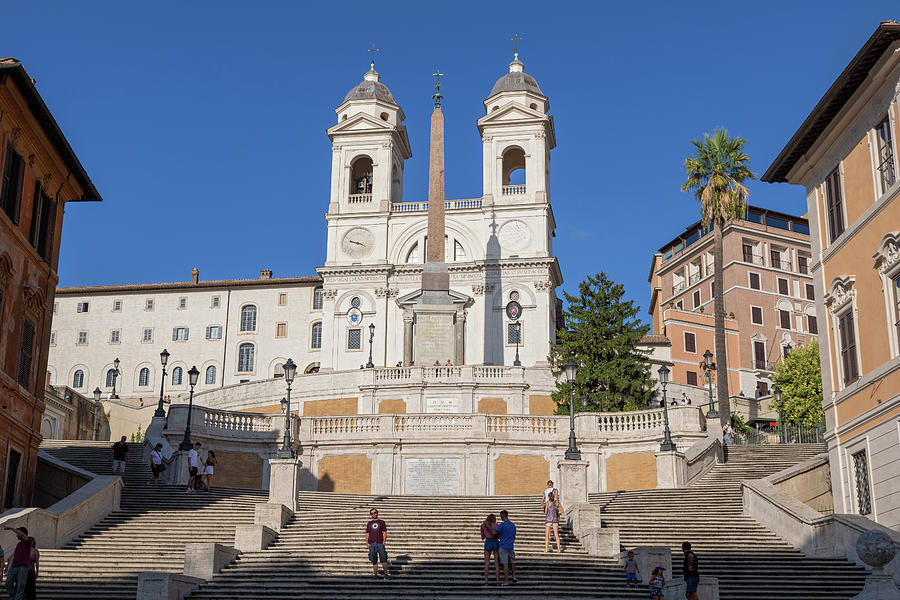 Trinita dei Monti Above Spanish Steps in Rome Photograph by Artur Bogacki