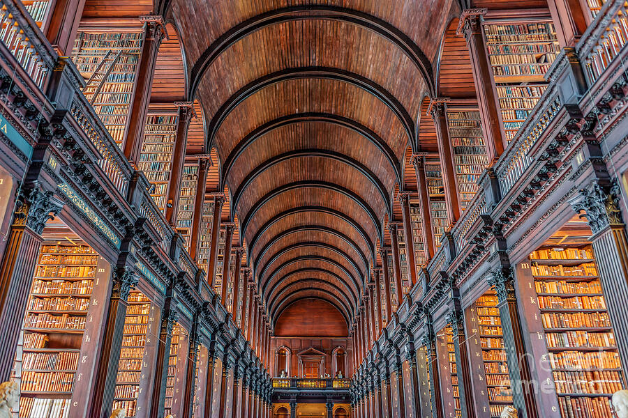 Book Photograph - Trinity college library in Dublin by Delphimages Dublin Photography