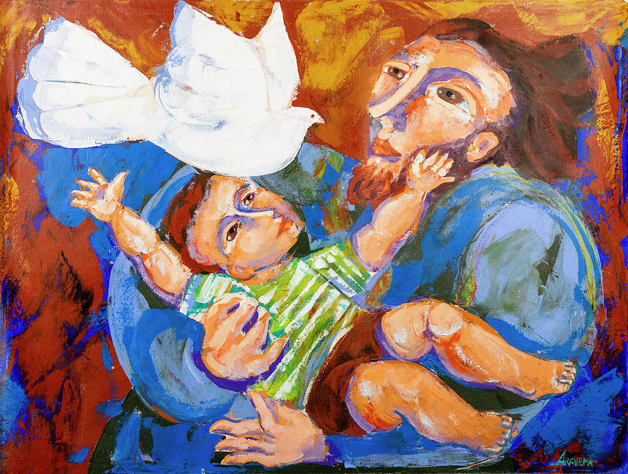 Holy Trinity Painting - Trinity by Enrique Aravena