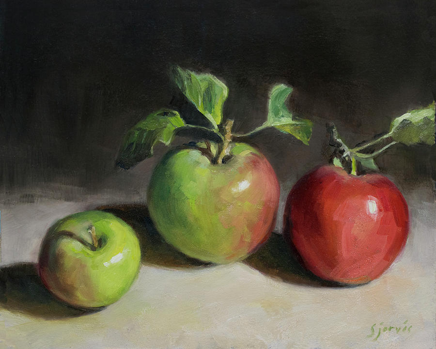 Apple Painting - Trio by Susan N Jarvis