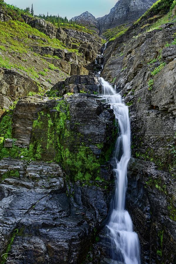 Triple Arches Waterfall Glacier National Park Montana by Russ Taylor