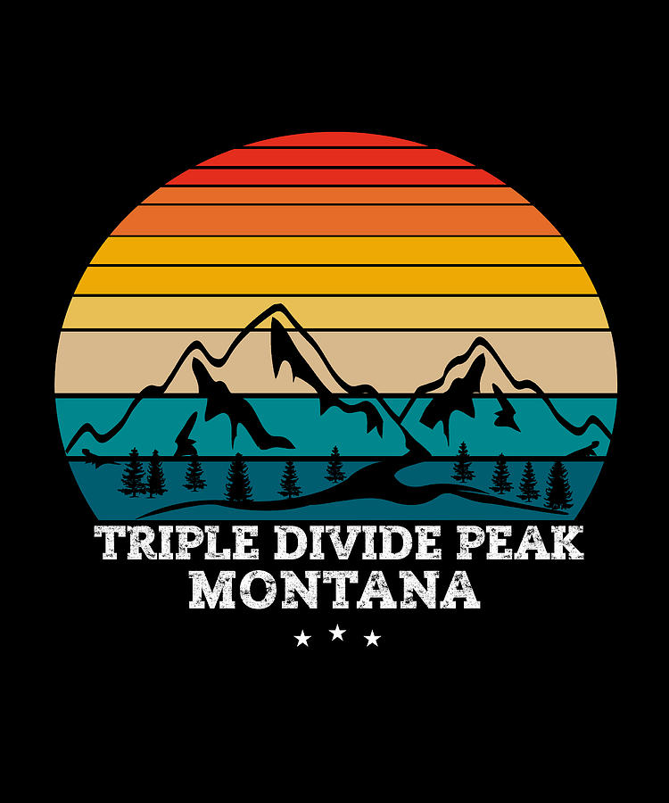 TRIPLE DIVIDE PEAK Montana Drawing by Bruno - Fine Art America