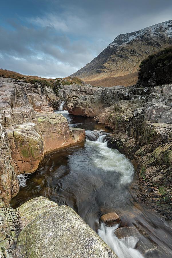 Triple Falls, Glen Etive, Scotland, UK Photograph by Sarah Howard