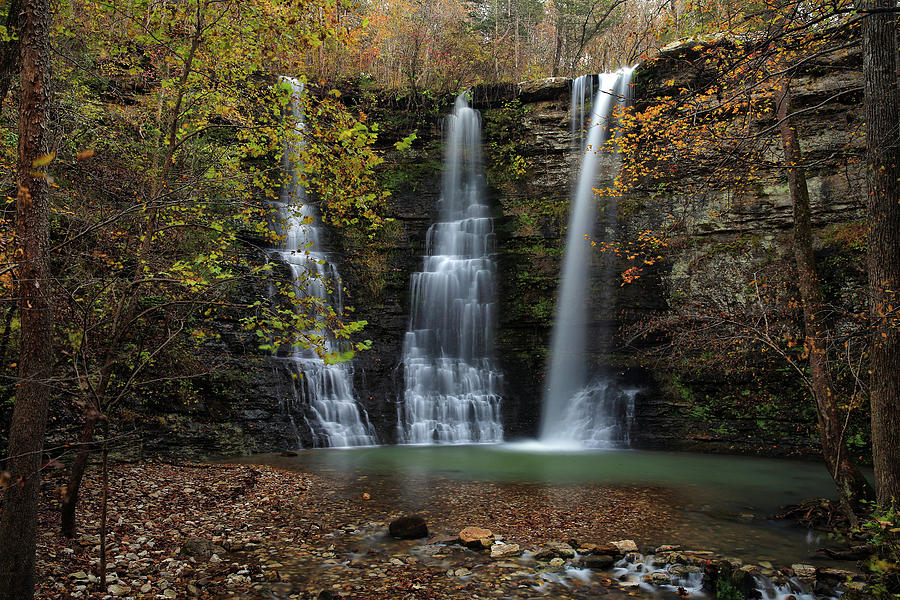 Triple Falls in Fall  Photograph by William Rainey