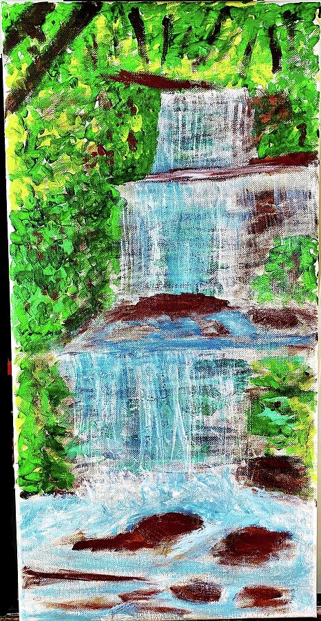 Triple Falls Mankato Mn Painting By Fra Pietro Antonio Jsc - Fine Art 