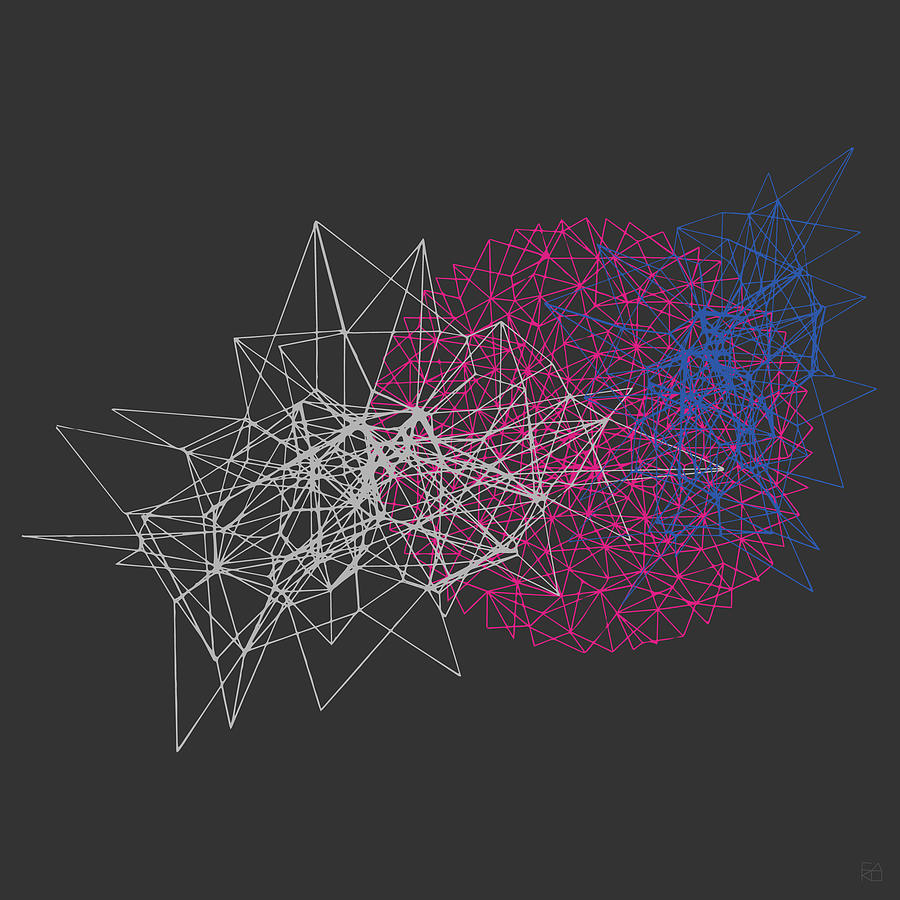 Network Digital Art - Triple Network 1 by Carolina Reis