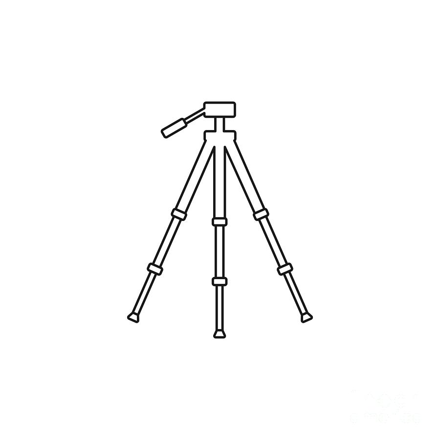 Male artist drawing on blank canvas tripod Vector Image