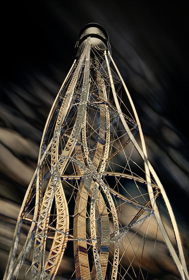 Trippin Tin Man -  Reimagination of the historic Oregon WI water tower  Photograph by Peter Herman