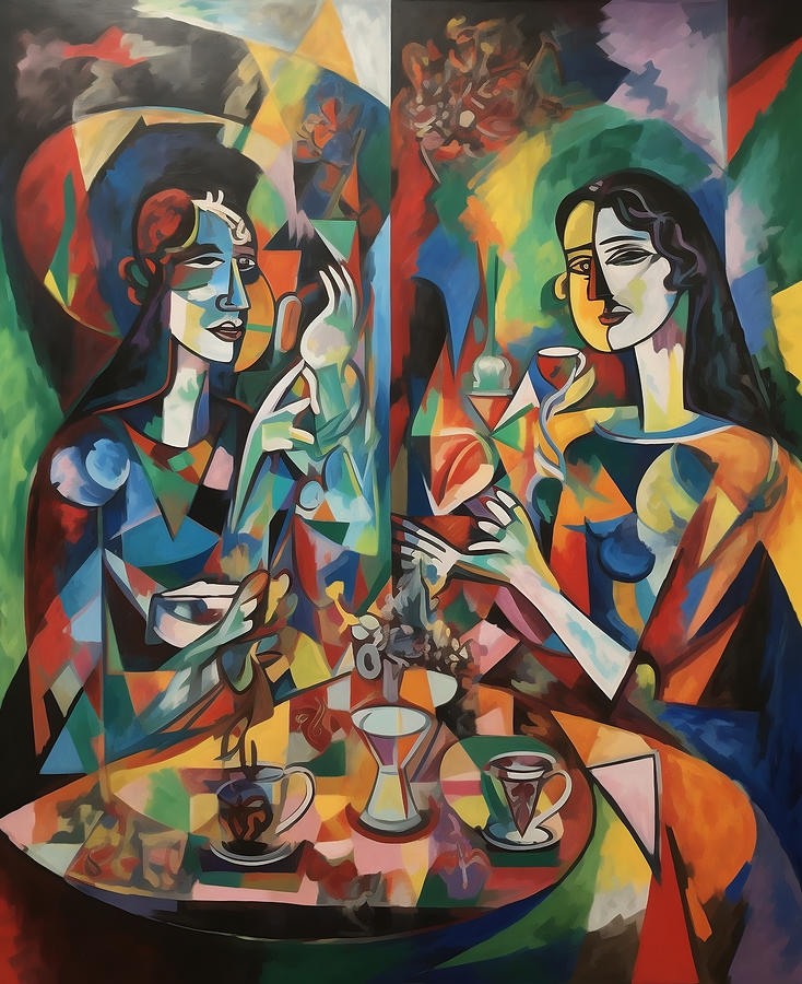 Java Cubism Tripping on Cubism Java Dreamscape Friendly Conversations Digital Art ...