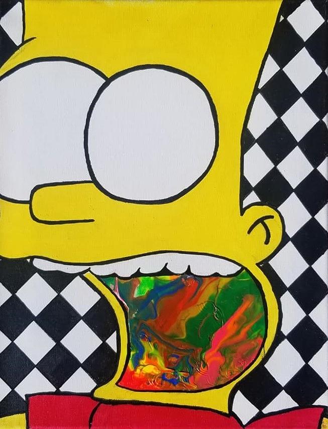 Trippy Bart Painting By Melanie Hoole Fine Art America