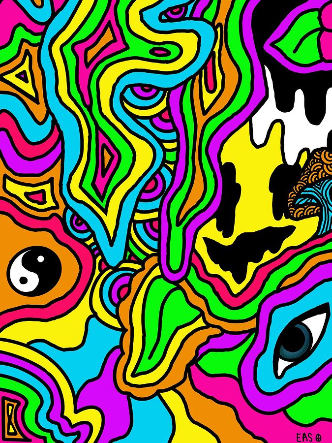 Trippy Drippy Digital Art by Effervescent Art Shop