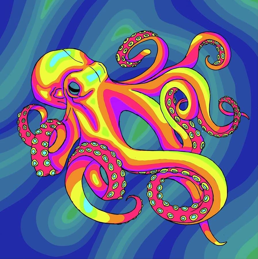 Trippy octopus Digital Art by Victoria Walth - Fine Art America