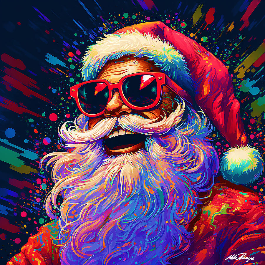 Trippy Santa Digital Art by Mike Peconge Trippy Santa Digital Art by Mike Peconge