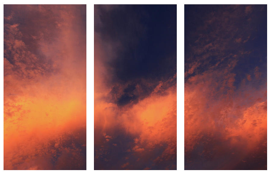 Triptych Photograph - Triptych Clouds by Alex Bond Triptych Photograph - Triptych Clouds by Alex Bond