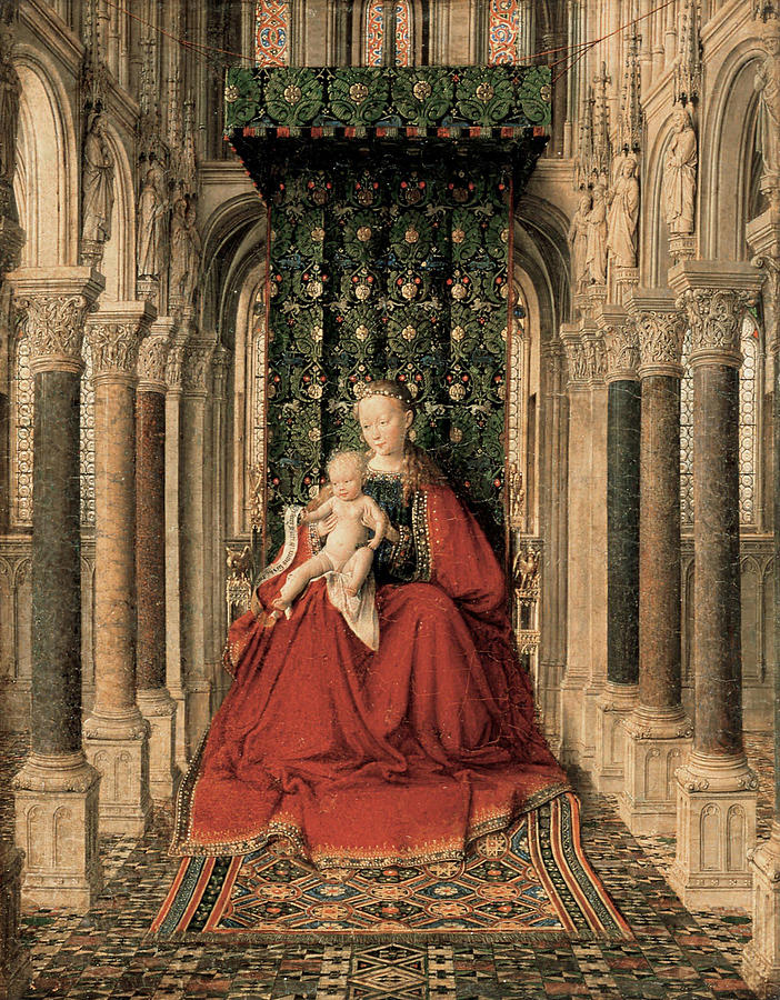 Triptych of Mary and Child St Michael and the Catherine Painting by Jan ...