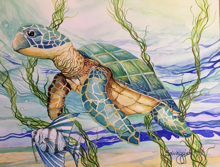 sea turtle triptych