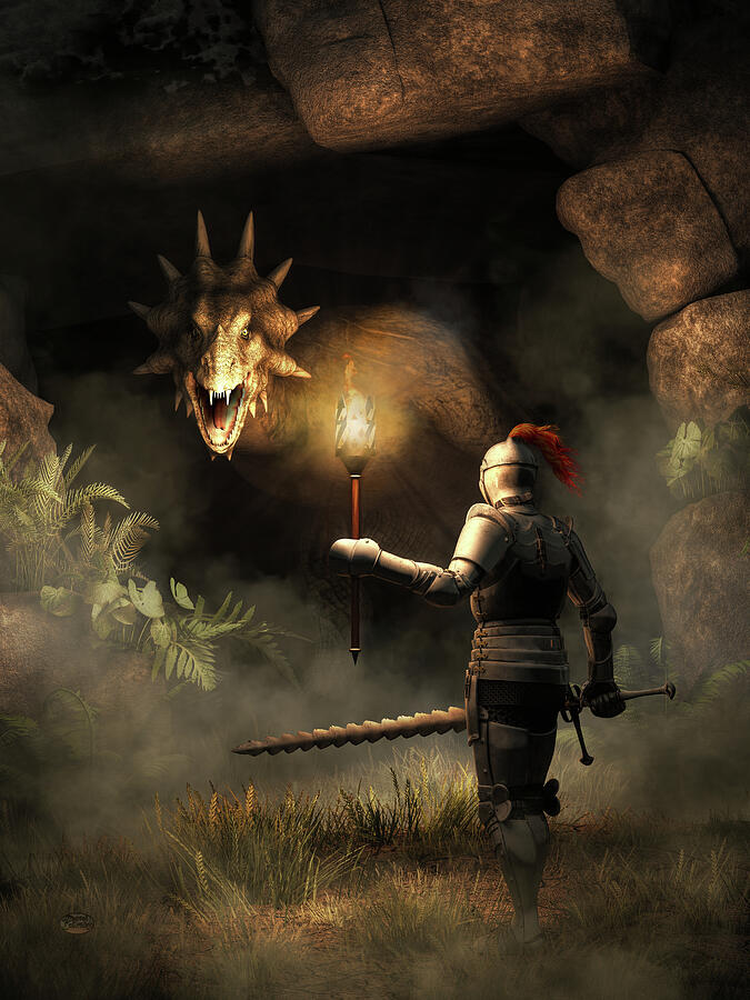 Tristan and the Dragon Digital Art by Daniel Eskridge Tristan and the Dragon Digital Art by Daniel Eskridge