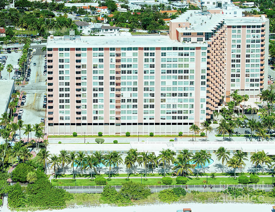 Triton Tower Condominium Miami Beach Florida Aerial View Photograph by David Oppenheimer