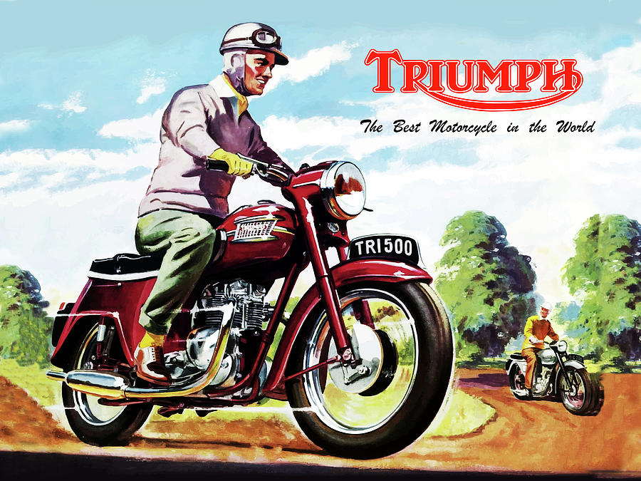 Transportation Photograph - Triumph 1958 by Mark Rogan