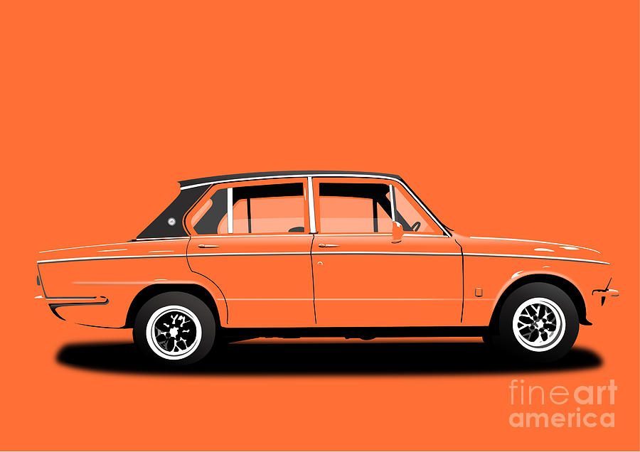 Triumph Dolomite Sprint. Orange Edition. Customisable to YOUR colour choice. Digital Art by Moospeed Art